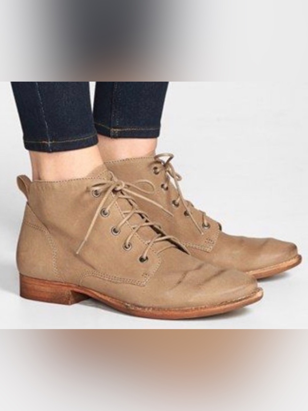 NWOT Sam Edelman Leather Mare Lace-Up Nubuck Ankle Boots Size 11M